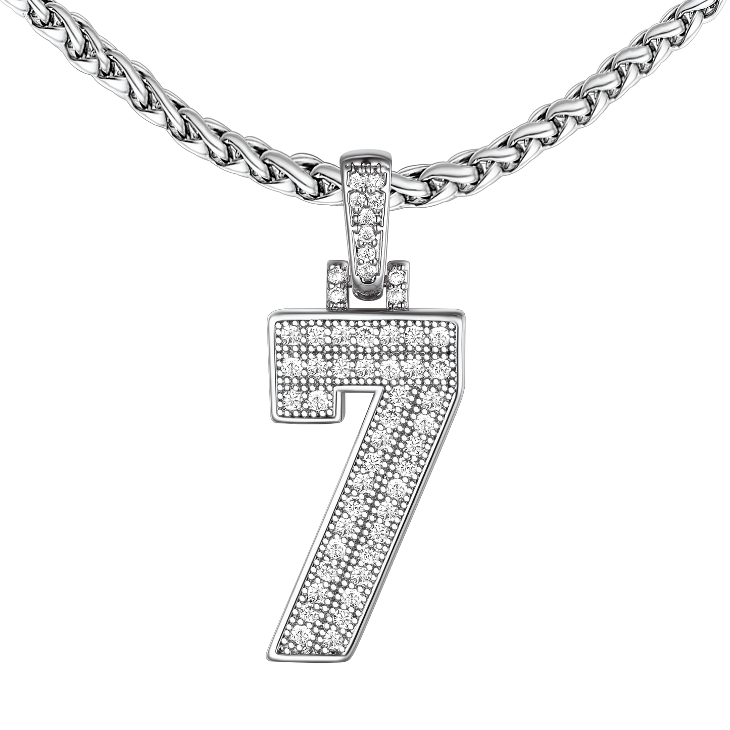 Baseball Diamond Jersey Number Chain Necklace for