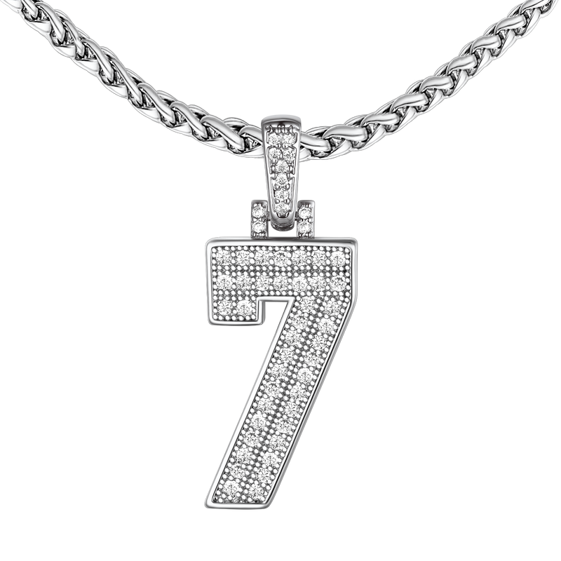 Baseball Diamond Jersey Number Chain Necklace for