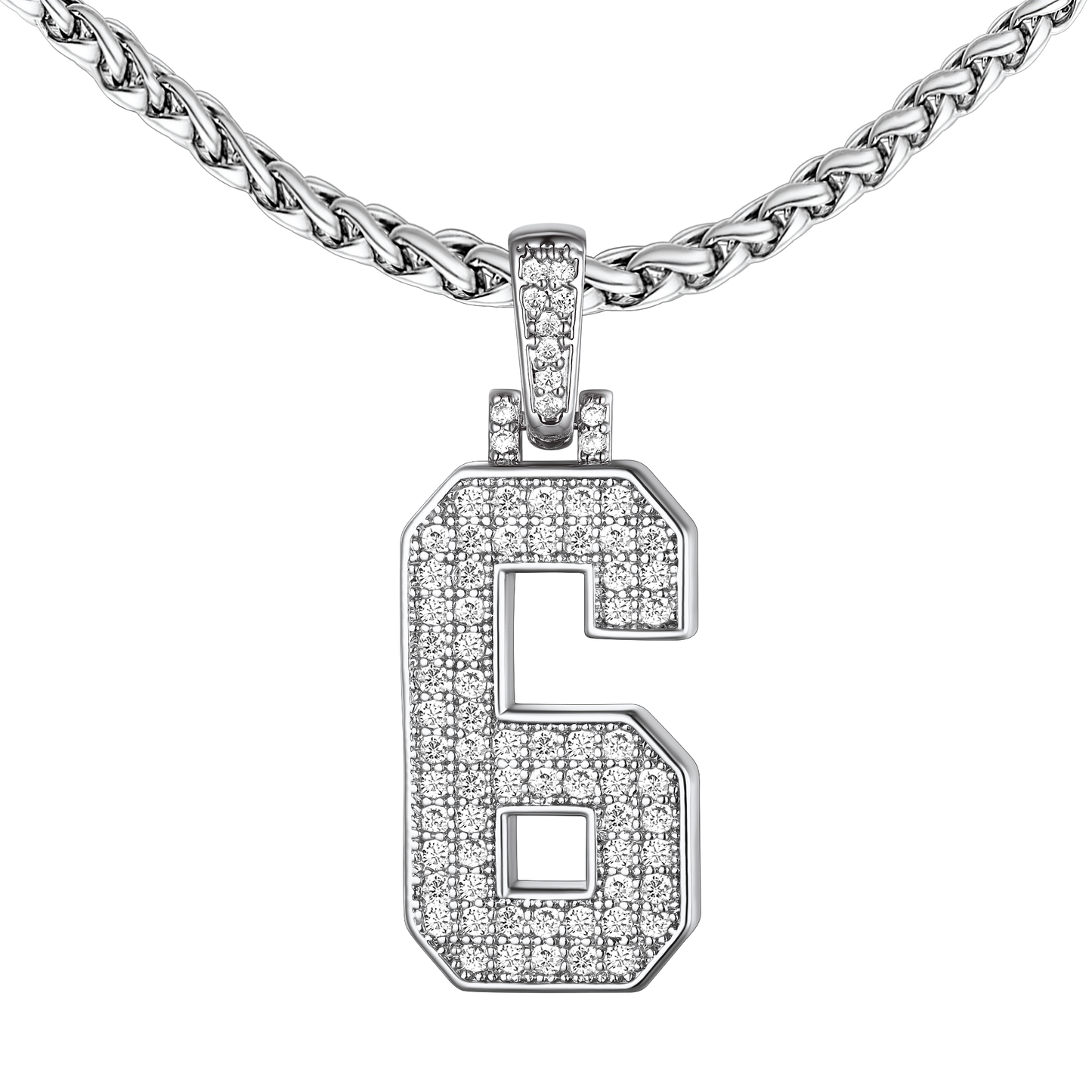 Baseball Diamond Jersey Number Chain Necklace for