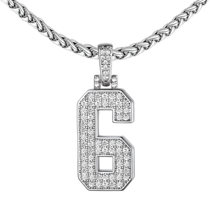 Baseball Diamond Jersey Number Chain Necklace for