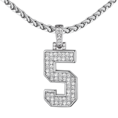 Baseball Diamond Jersey Number Chain Necklace for