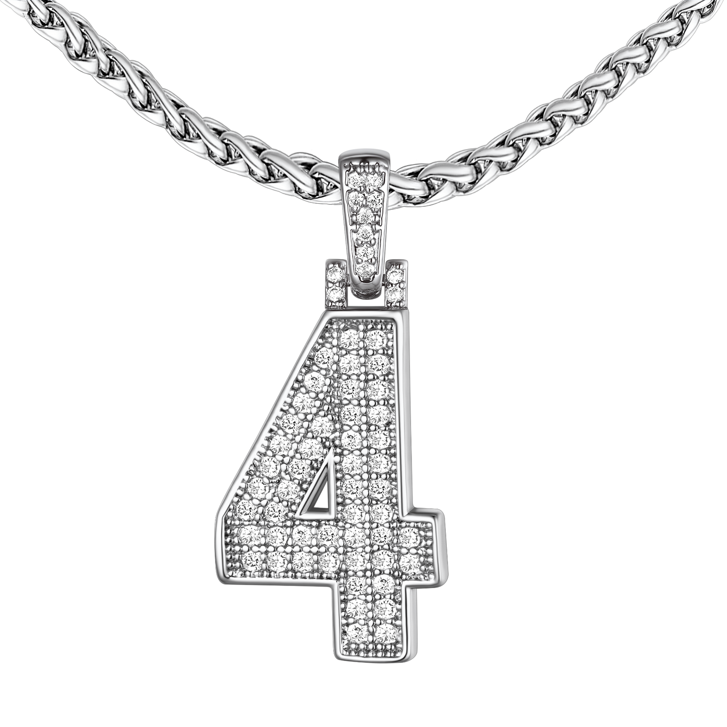 Baseball Diamond Jersey Number Chain Necklace for