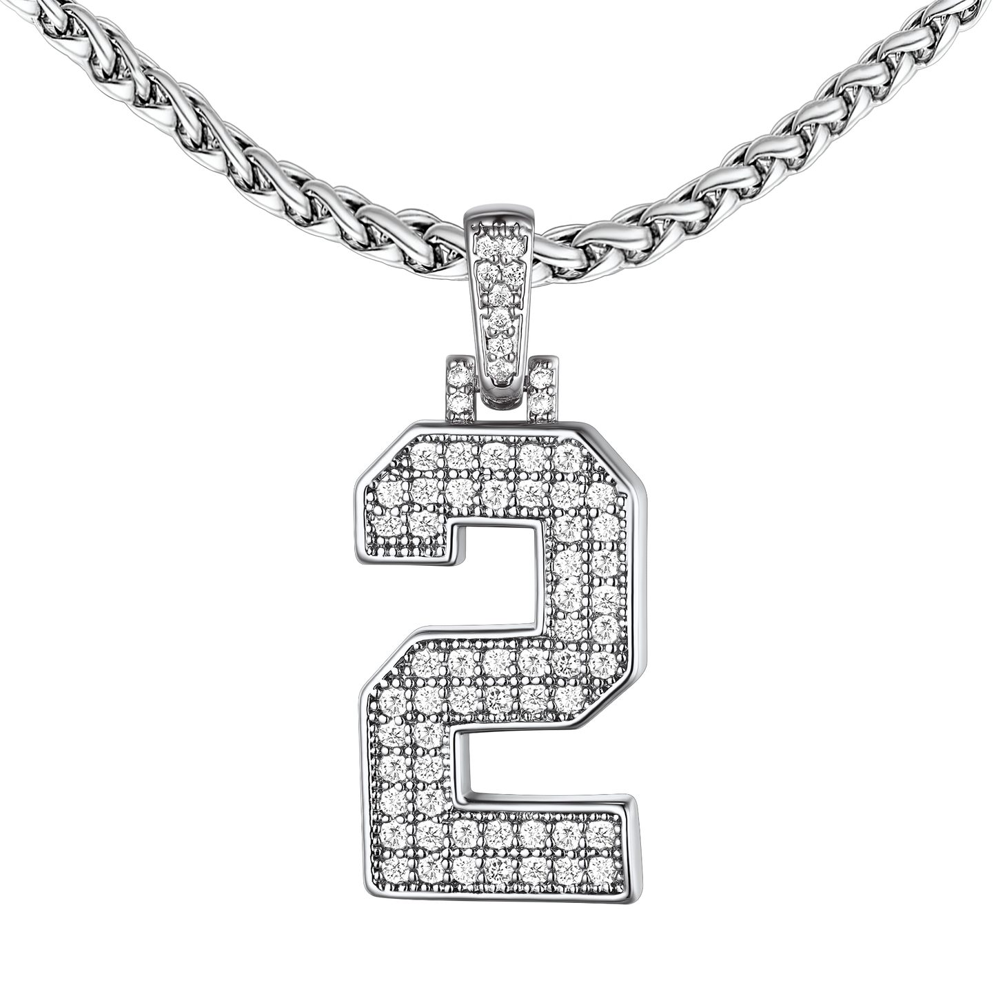 Baseball Diamond Jersey Number Chain Necklace for