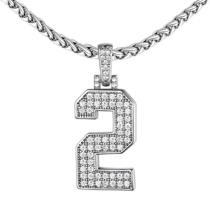 Baseball Diamond Jersey Number Chain Necklace for