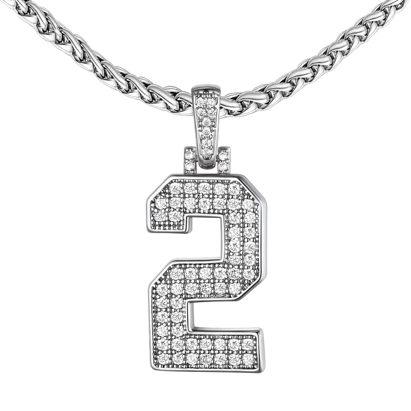 Baseball Diamond Jersey Number Chain Necklace for