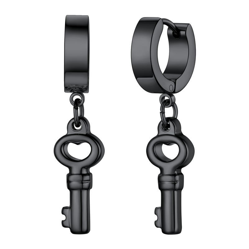 Flash Key Dangle Hoop Earrings for
