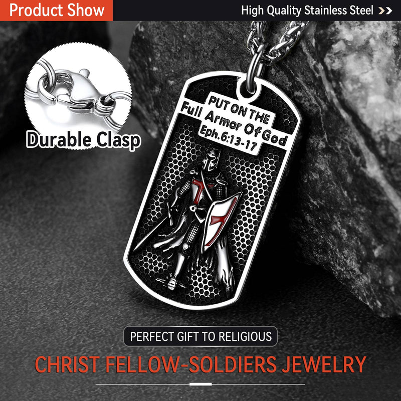 Knights Templar Dog Tag Necklace