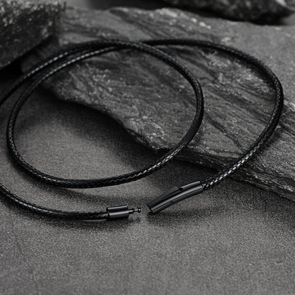 Braided Leather Cord Chain Wax Rope Necklace for 2mm/3mm