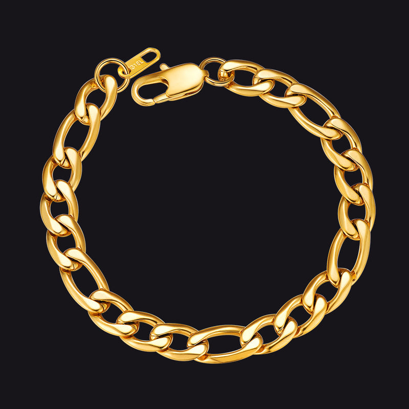 Figaro Link Bracelet for in Stainless Steel