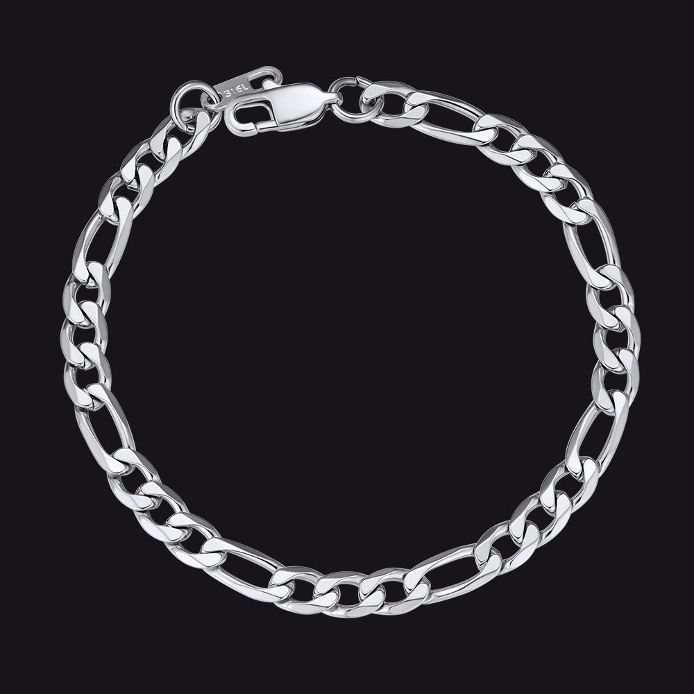 Figaro Link Bracelet for in Stainless Steel