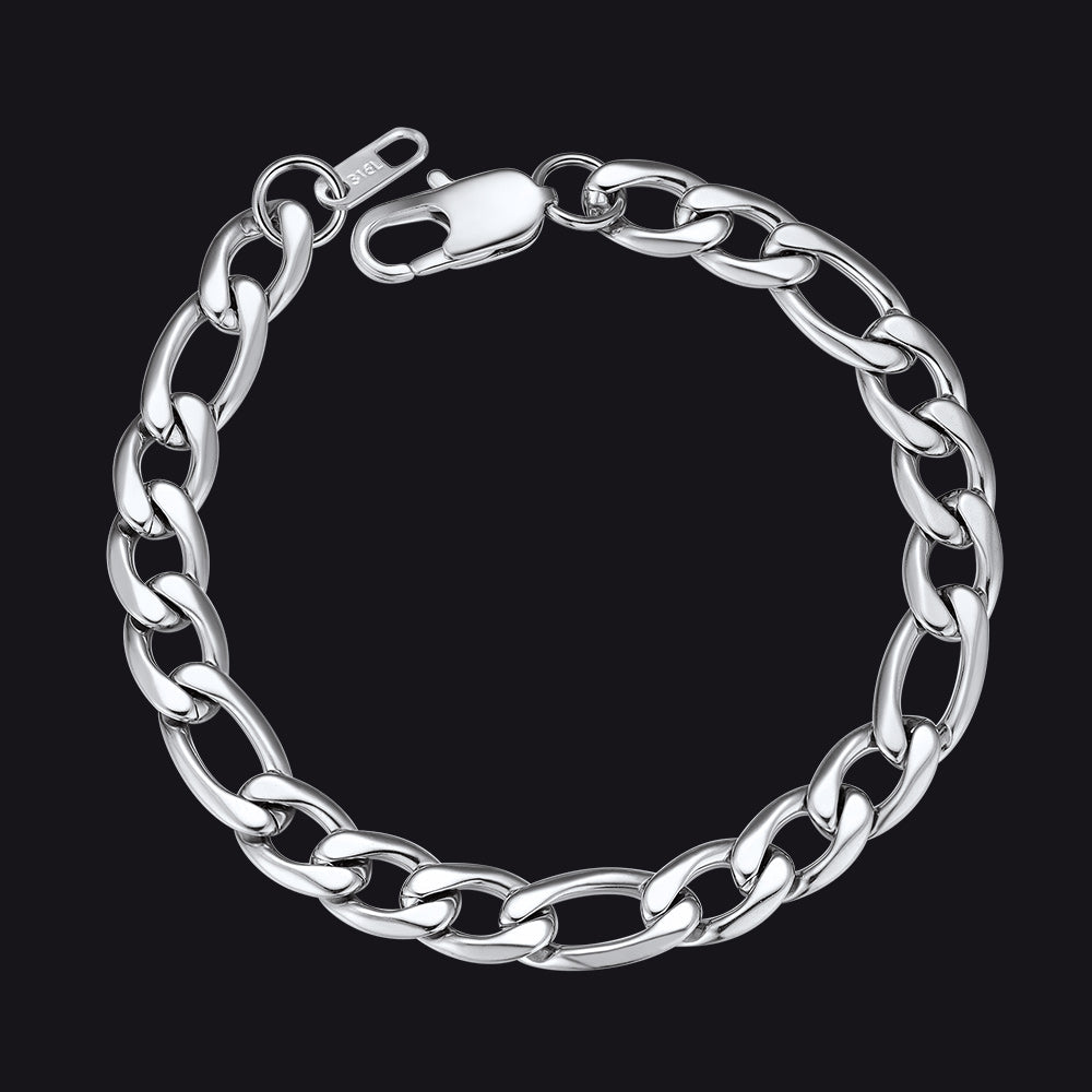 Figaro Link Bracelet for in Stainless Steel