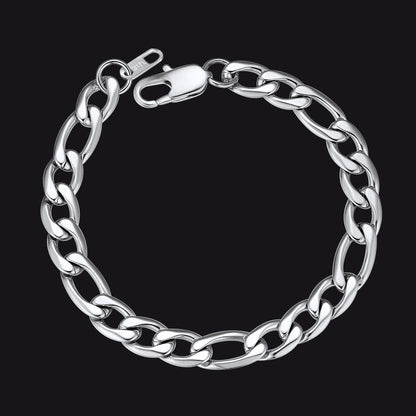 Figaro Link Bracelet for in Stainless Steel