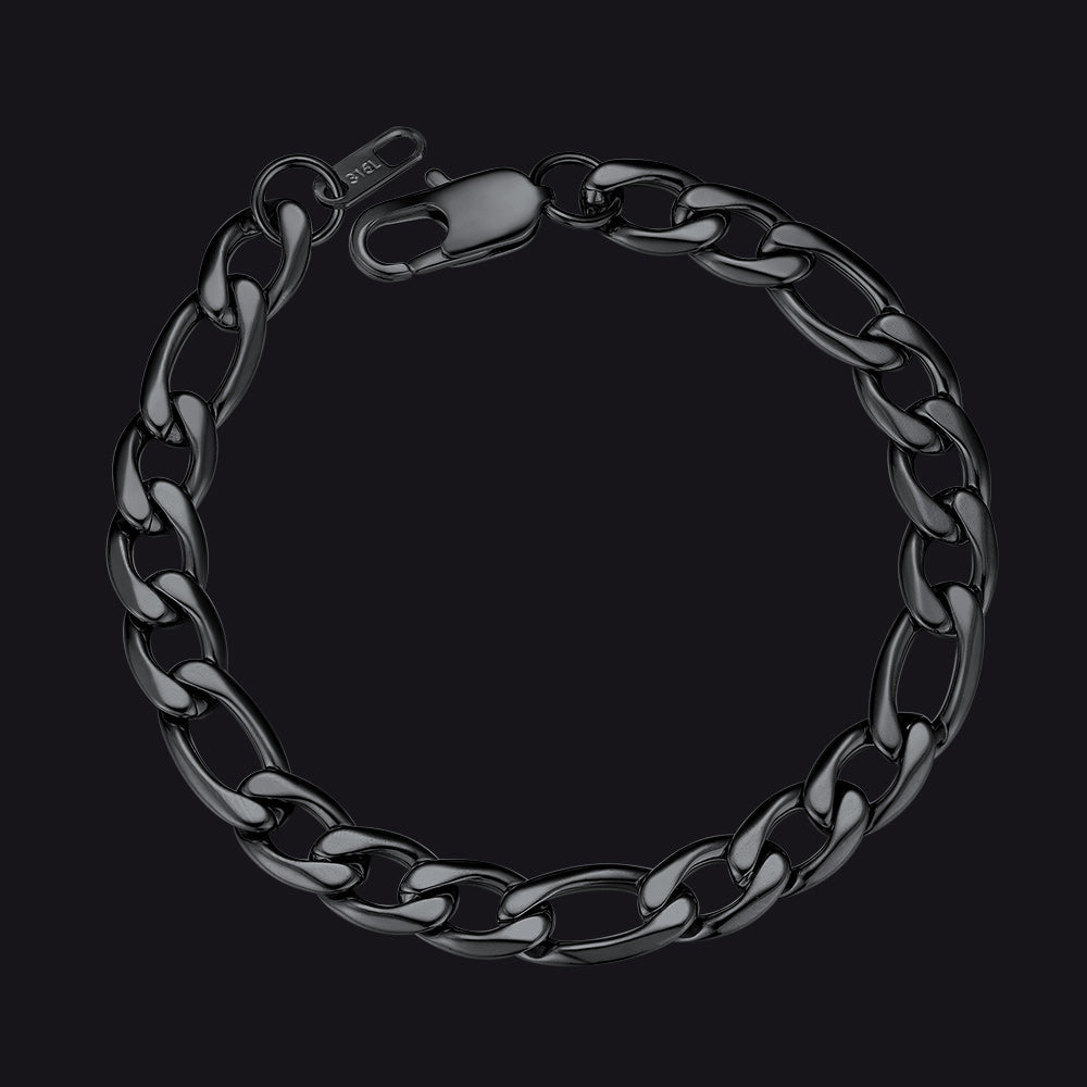 Figaro Link Bracelet for in Stainless Steel
