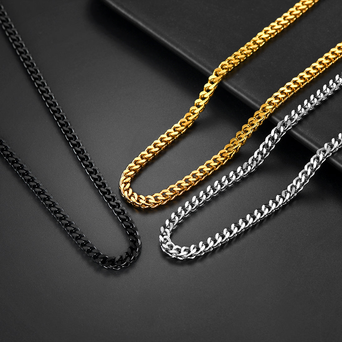 Franco Chain Link Stainless Steel Necklace for
