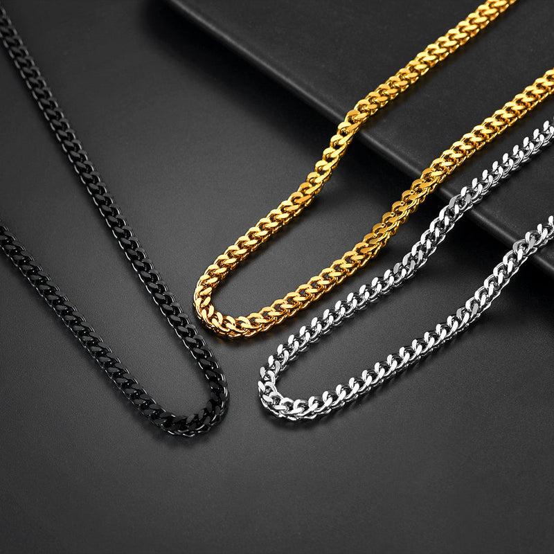 Franco Chain Link Stainless Steel Necklace for