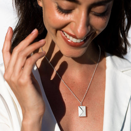 Personalized Envelope Picture Locket Necklace Gifts for Girl