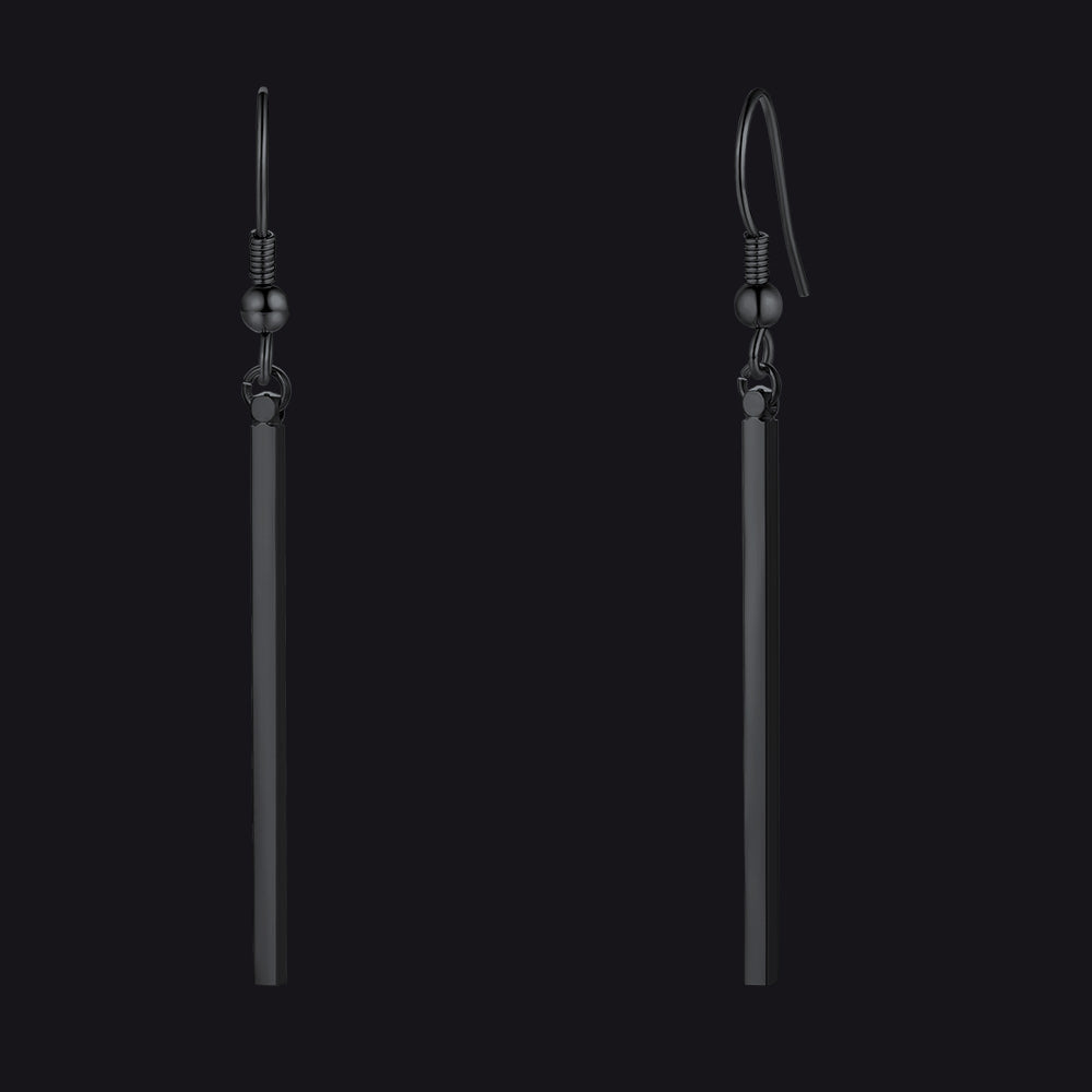 Minimal Long Vertical Bar Dangle Earrings for