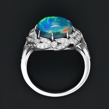 Green Opal Grove Aura Ring