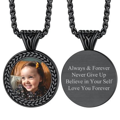 Personalized Pet Memorial Picture Necklace Pendant With Photo for
