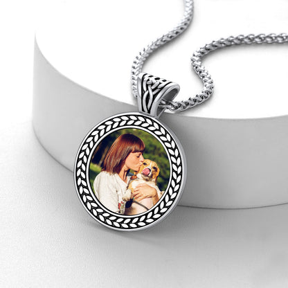 Personalized Pet Memorial Picture Necklace Pendant With Photo for