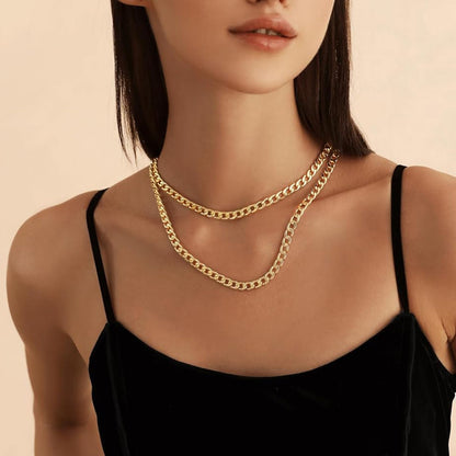 Sturdy Cuban Link Chain Necklace Lobster Clasp for