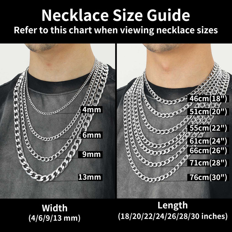 Cuban Link Curb Chain Stainless Steel Necklace for