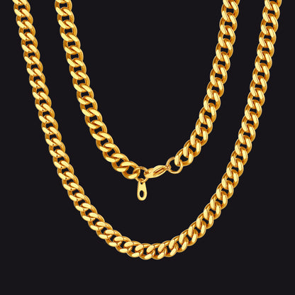 Sturdy Cuban Chain Necklace for 5/7/9/12mm Width