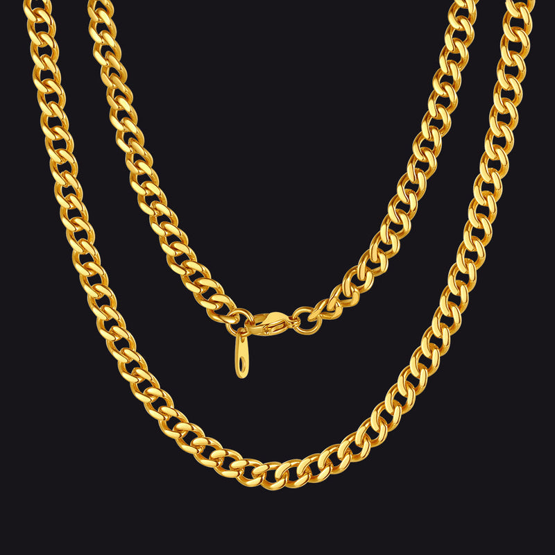 Sturdy Cuban Chain Necklace for 5/7/9/12mm Width