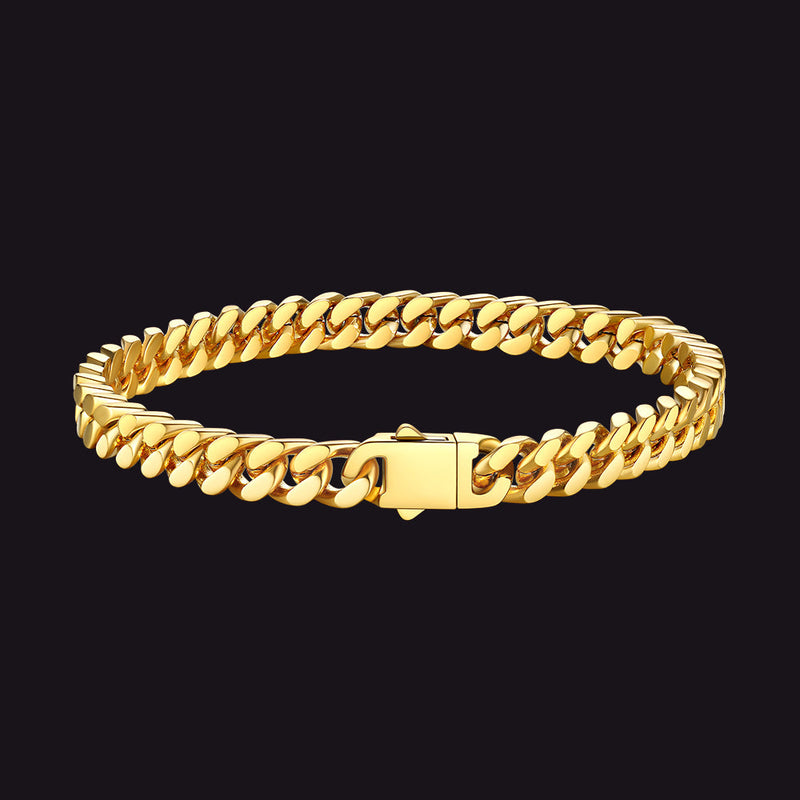 Miami Cuban Link Chain Bracelet 5/7/9/12mm Width for