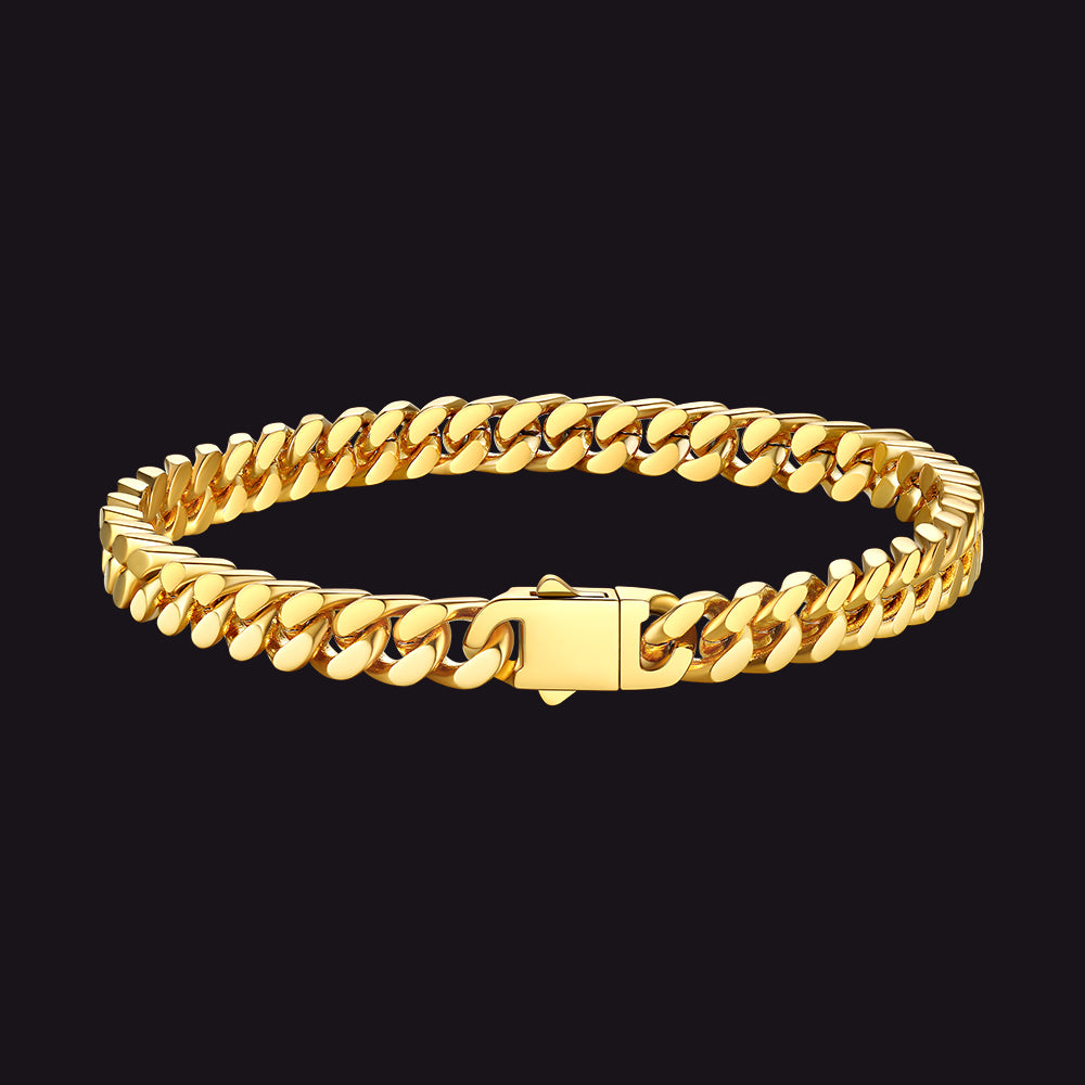 Miami Cuban Chain Bracelet 5/7/9/12mm Width Birthday Gift for
