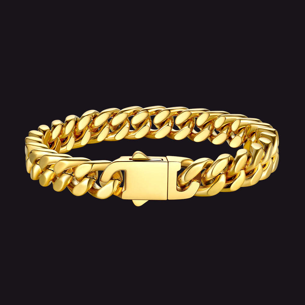 Miami Cuban Chain Bracelet 5/7/9/12mm Width Birthday Gift for