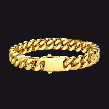 Miami Cuban Chain Bracelet 5/7/9/12mm Width Birthday Gift for