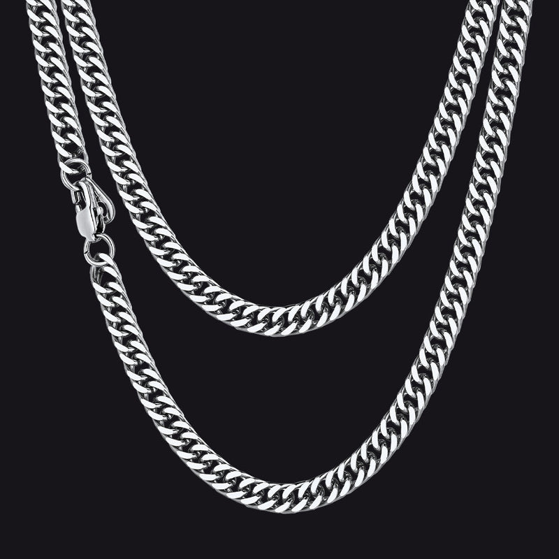 Miami Cuban Link Chain Necklace With Gift Crad for Him