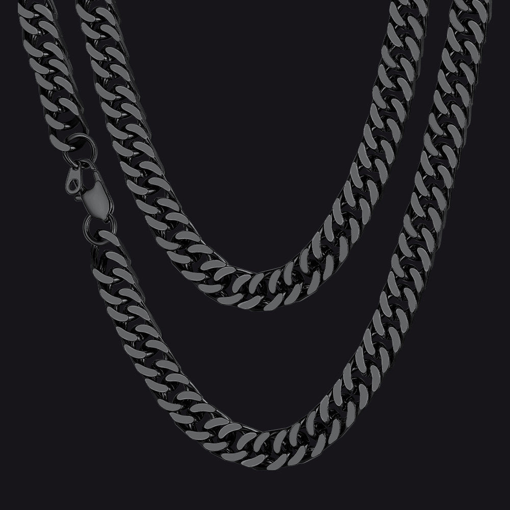 Miami Cuban Link Chain Necklace With Gift Crad for Him