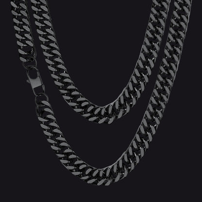 Miami Cuban Link Chain Necklace With Gift Crad for Him