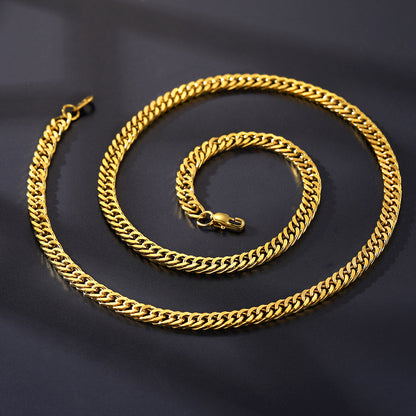 Miami Cuban Link Chain Necklace With Gift Crad for Him