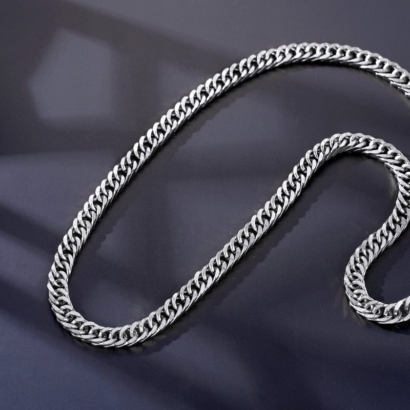 Miami Cuban Link Chain Necklace With Gift Crad for Him