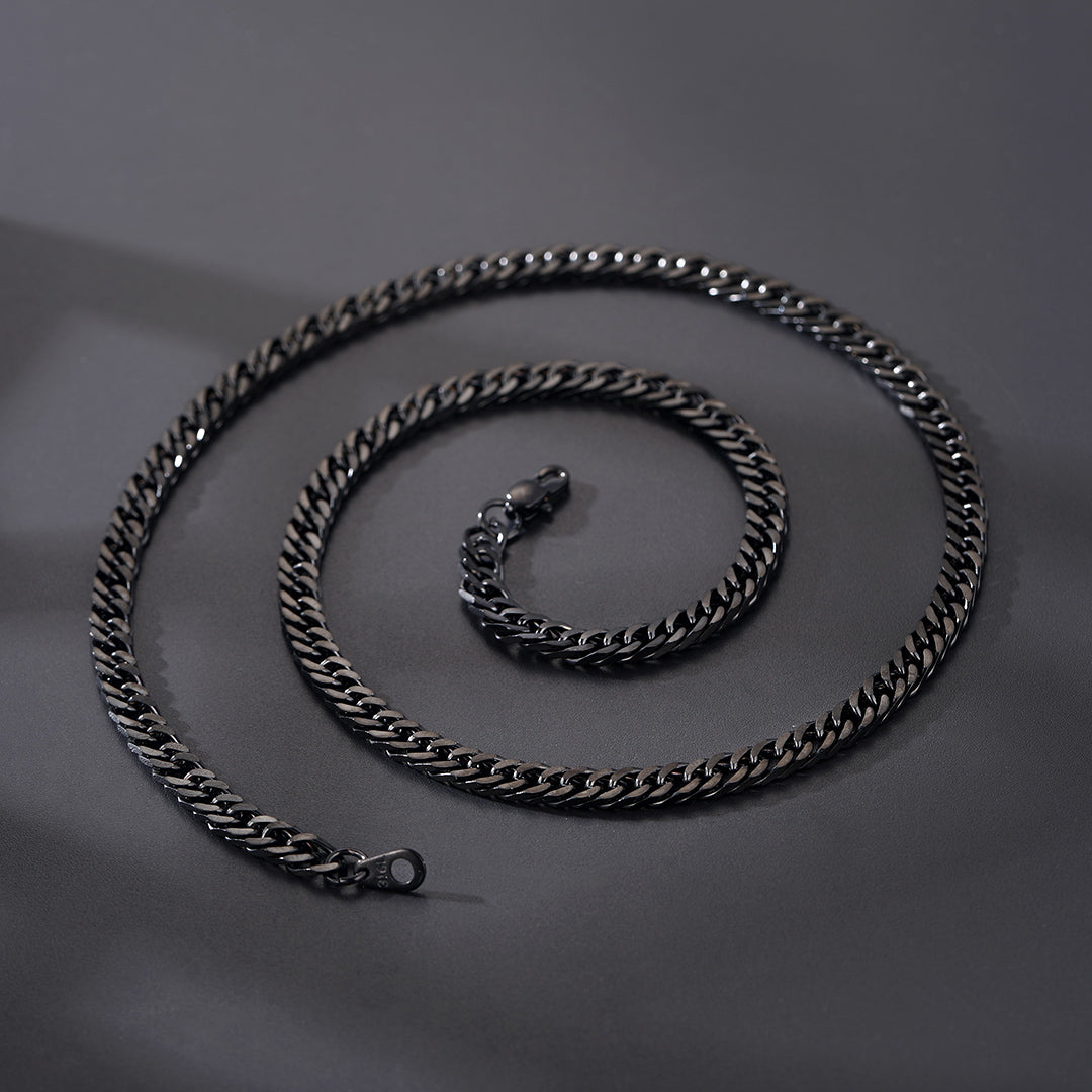 Miami Cuban Link Chain Necklace With Gift Crad for Him