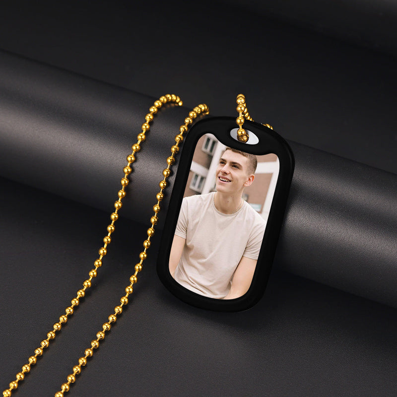 Personalized Military Army Photo Dog Tag Necklace With Picture for