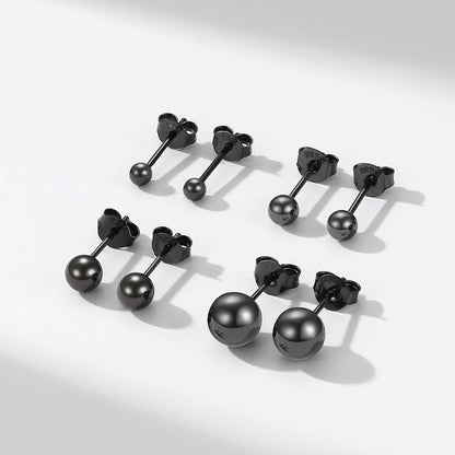 S925 Silver Minimalist Ball Stud Earrings for