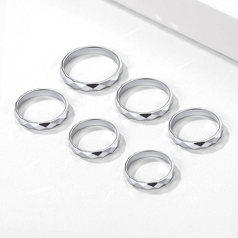 925 Sterling Silver 3mm Minimalist Band Rings for