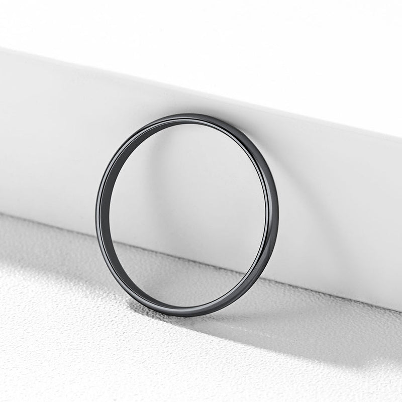 Sterling Silver Minimalist Band Ring for Couple