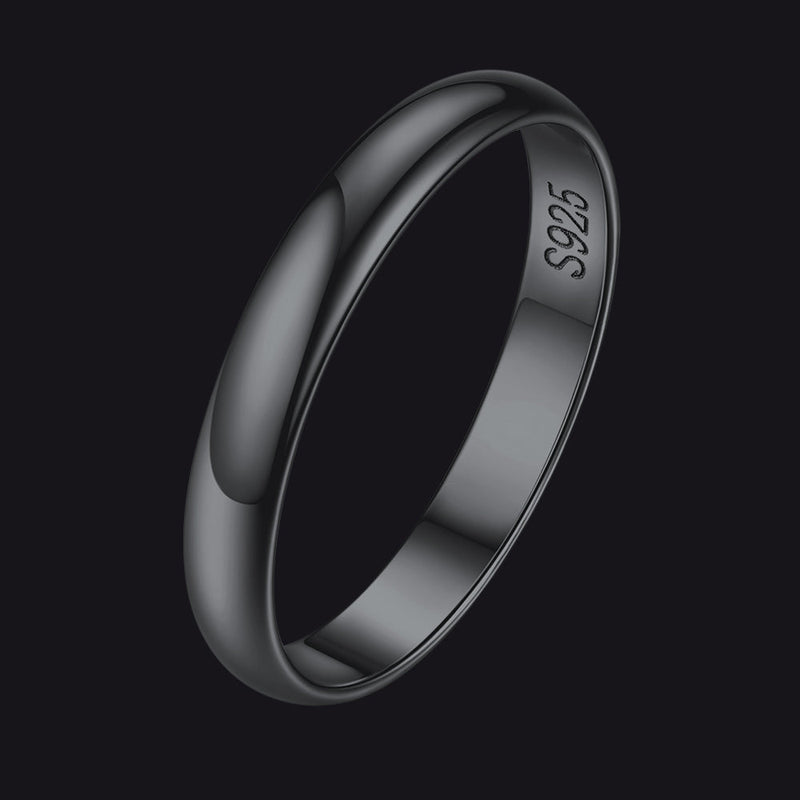 Sterling Silver Minimalist Band Ring for Couple