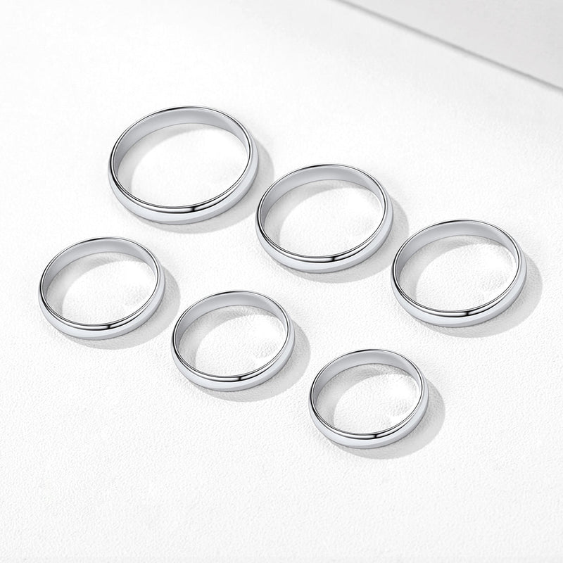 Sterling Silver Minimalist Band Ring for Couple