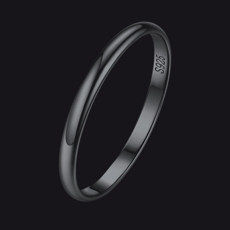 Sterling Silver Minimalist Band Ring for Couple