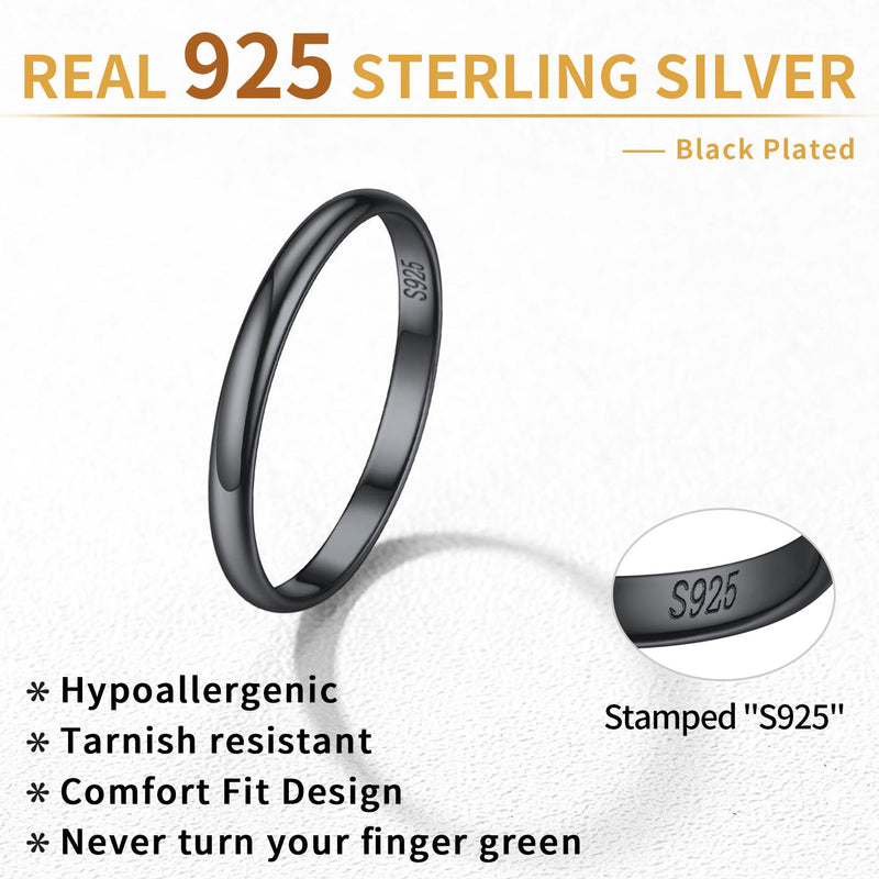 Sterling Silver Minimalist Band Ring for Couple