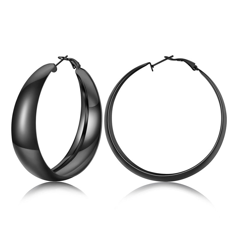 Minimalist Circle Round Huggie Hoop Earrings for , 40/60/80mm