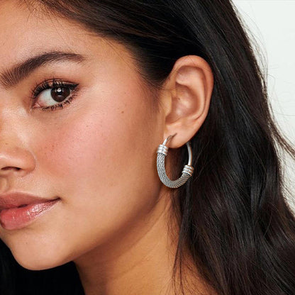 Minimalist Chunky Hoop Earrings for With Lobster Clasp