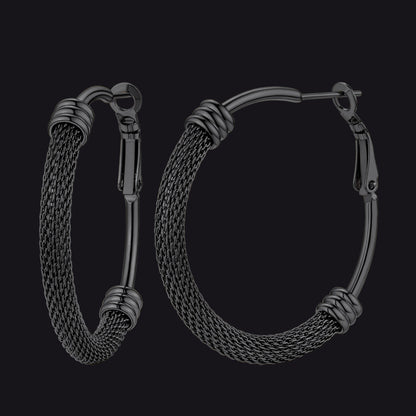 Minimalist Chunky Hoop Earrings for With Lobster Clasp