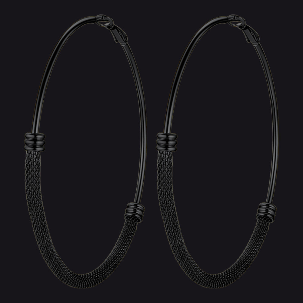 Minimalist Chunky Hoop Earrings for With Lobster Clasp